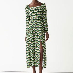 & Other Stories printed midi dress